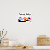 ネオンフー違うル・フクロウのポスター ポスター (キッチン)