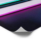 ネオンブックとコーヒー3 ポスター (角)