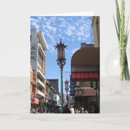 ネオンブッダサンフランシスコノートまたはグリーティングカード カード (正面)