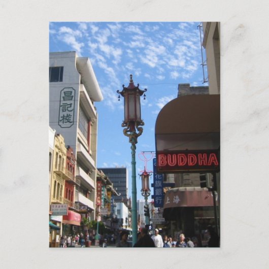 ネオンブッダ中華街SF写真用はがき ポストカード (正面)