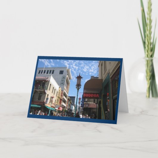 ネオンブッダSan Franciscoノートまたはグリーティングカード カード (正面)