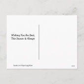 ネオンブライトカラーズクリスマスゴールデンレトリバーアート シーズンポストカード (裏面)