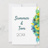 ネオンブライトサマースマーフラワーブライダルシャワー招待状 招待状 (裏面)