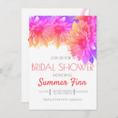 ネオンブライトサマースマーフラワーブライダルシャワー招待状 招待状 (正面/裏面)