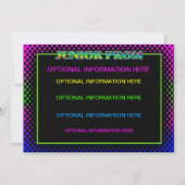 ネオンブライトジュニアプロムイビテーション 招待状 (裏面)