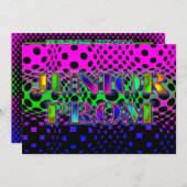 ネオンブライトジュニアプロムイビテーション 招待状 (正面/裏面)