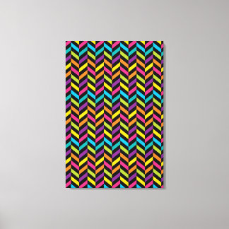 ネオンブライトトレンディーファッションカラフルデザイン1 キャンバスプリント