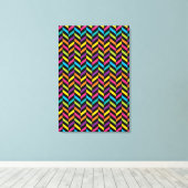 ネオンブライトトレンディーファッションカラフルデザイン1 キャンバスプリント (インサイチュ (ウッドフロア))