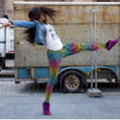 ネオンブライトトレンディーファッションカラフルデザイン レギンス