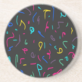 ネオンブライトマークオンブラック コースター