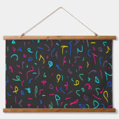 ネオンブライトマークオンブラック 吊り下げ型タペストリー (正面)