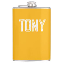 ネオンブライト無地のオレンジ名前をカスタムするモノグラム