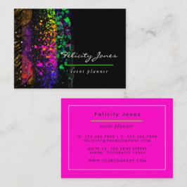 ネオンブラシストローク 名刺