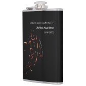 ネオンブラックオレンジバスケットボールをテーマにしたパーティー週末 フラスク (左)