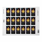 ネオンブラックナイトライフイベントビジネスブランディング ラベル (フルシート)