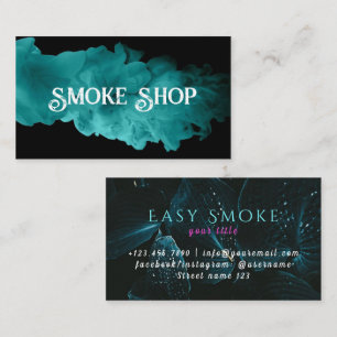 ネオンブラックパンチカードvapeヘッドショップスモークラウンジ 名刺