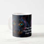 ネオンブラックヒョウ コーヒーマグカップ (正面左)