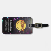 ネオンブラックライトブランディングカスタムロゴナイトライフ ラゲッジタグ (正面横)