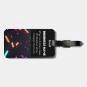ネオンブラックライトブランディングカスタムロゴナイトライフ ラゲッジタグ (裏面横)