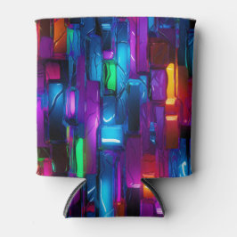 ネオンブラックライト抽象芸術ステンドグラス 缶クーラー