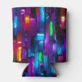 ネオンブラックライト抽象芸術ステンドグラス 缶クーラー (裏面)