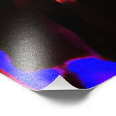 ネオンブラック白熱［赤熱］光を放つ猫 フォトプリント            (角)