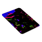 ネオンブラック白熱［赤熱］光を放つ猫 マグネット (右側)