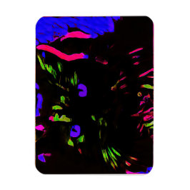 ネオンブラック白熱［赤熱］光を放つ猫 マグネット