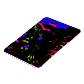 ネオンブラック白熱［赤熱］光を放つ猫 マグネット (左側)