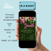 ネオンブランチ フローラル バックドロップ ガーデン バースデー パーティー 招待状