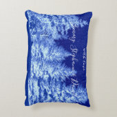 ネオンブルーのクリスマスツリー腰枕 アクセントクッション (裏面(縦))