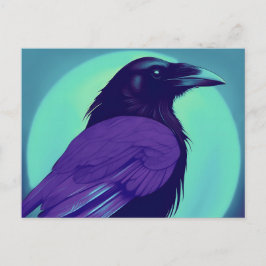 ネオンブルーの背景に割れ目のスケッチ ポストカード