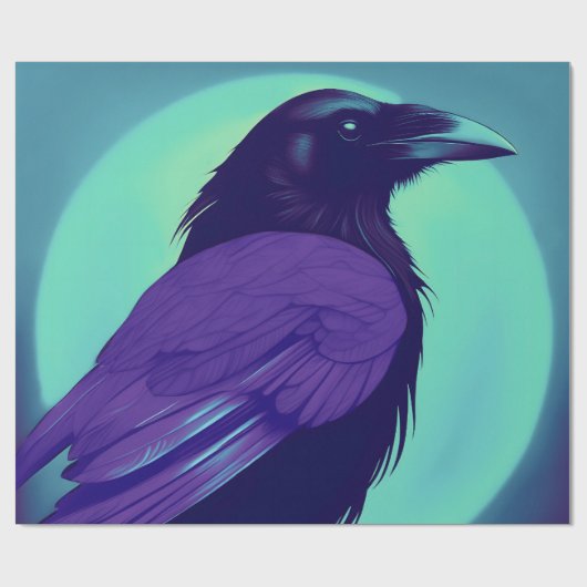 ネオンブルーの背景に割れ目のスケッチ ラッピングペーパー (フラット)