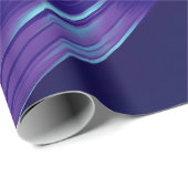 ネオンブルーの背景に割れ目のスケッチ ラッピングペーパー (ロールコーナー)