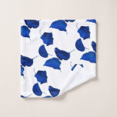 ネオンブルーアプリコ葉ット バスタオルセット (ウォッシュタオル)