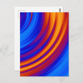 ネオンブルーオレンジレッドイエロー ポストカード (正面/裏面)