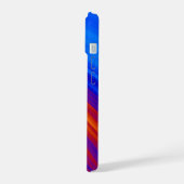 ネオンブルーオレンジレッドイエロー iPhone 15ケース (左側面)