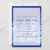 ネオンブルークリスマスツリー招待状 招待状 (裏面)