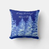 ネオンブルークリスマスツリー クッション (正面)