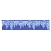 ネオンブルークリスマスツリー ショートテーブルランナー (横)