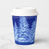 ネオンブルークリスマスツリー 紙コップ (裏面)