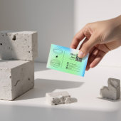 ネオンブルーグラデーショントレンディー編集可能名刺 名刺