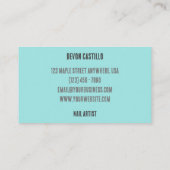 ネオンブルーグリッターグラムネイルサロン名刺 名刺 (裏面)