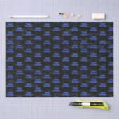 ネオンブルーハッピーバースデーオンブリック 薄葉紙 (クラフト)