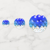 ネオンブルーバルーン金ゴールド卒業パーティー コンフェッティ (正面)