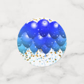 ネオンブルーバルーン金ゴールド卒業パーティー コンフェッティ (スモール正面)