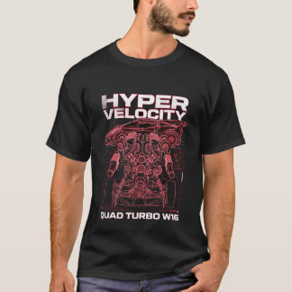 ネオンブループリントハイパーカーW16テクウェアグラフィック Tシャツ