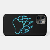 ネオンブルーベアーポー Case-Mate iPhoneケース (裏面(横))