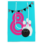 ネオンブルーボーリング誕生日抱き枕 ミディアムペーパーバッグ (裏面)