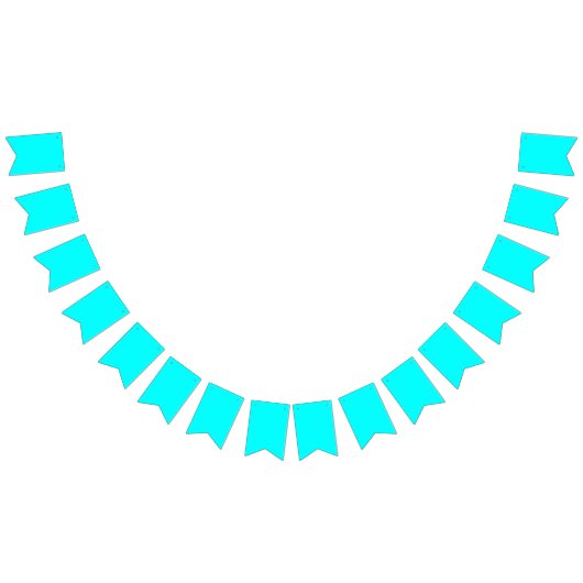 ネオンブルー無地のカラー |クラシック バンティングフラッグ (全)